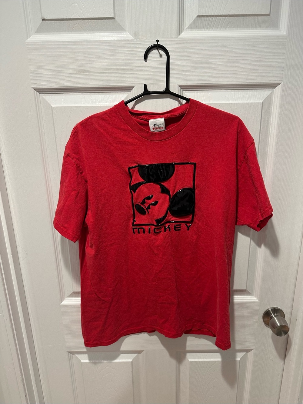 Vintage 90s Disney Store Mickey Mouse Puffy Print T Shirt Red Adult XL